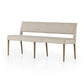 side view linen performance fabric bench