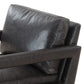 Side leather black chair