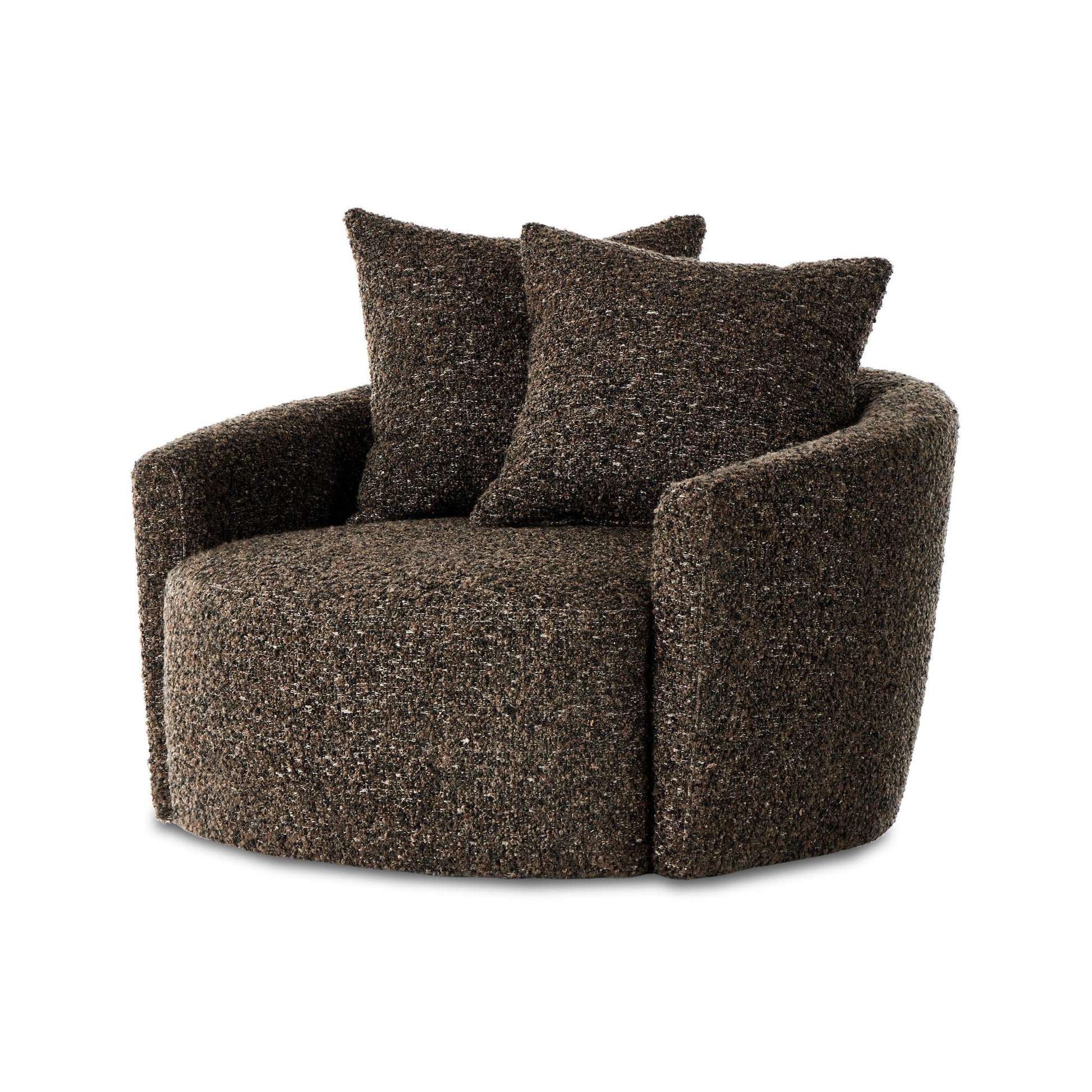 Cleo Swivel Chair Granite Side View