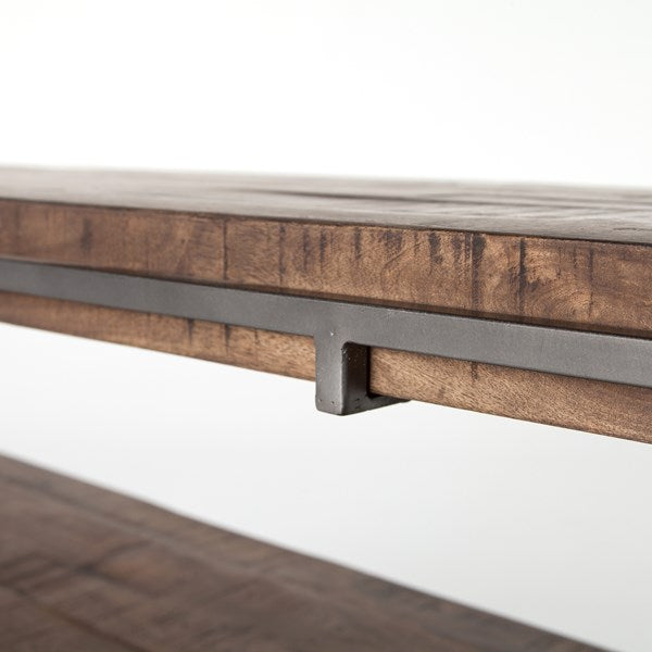 industrial style console wood 