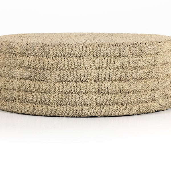 braided drum coffee table sand dollar
