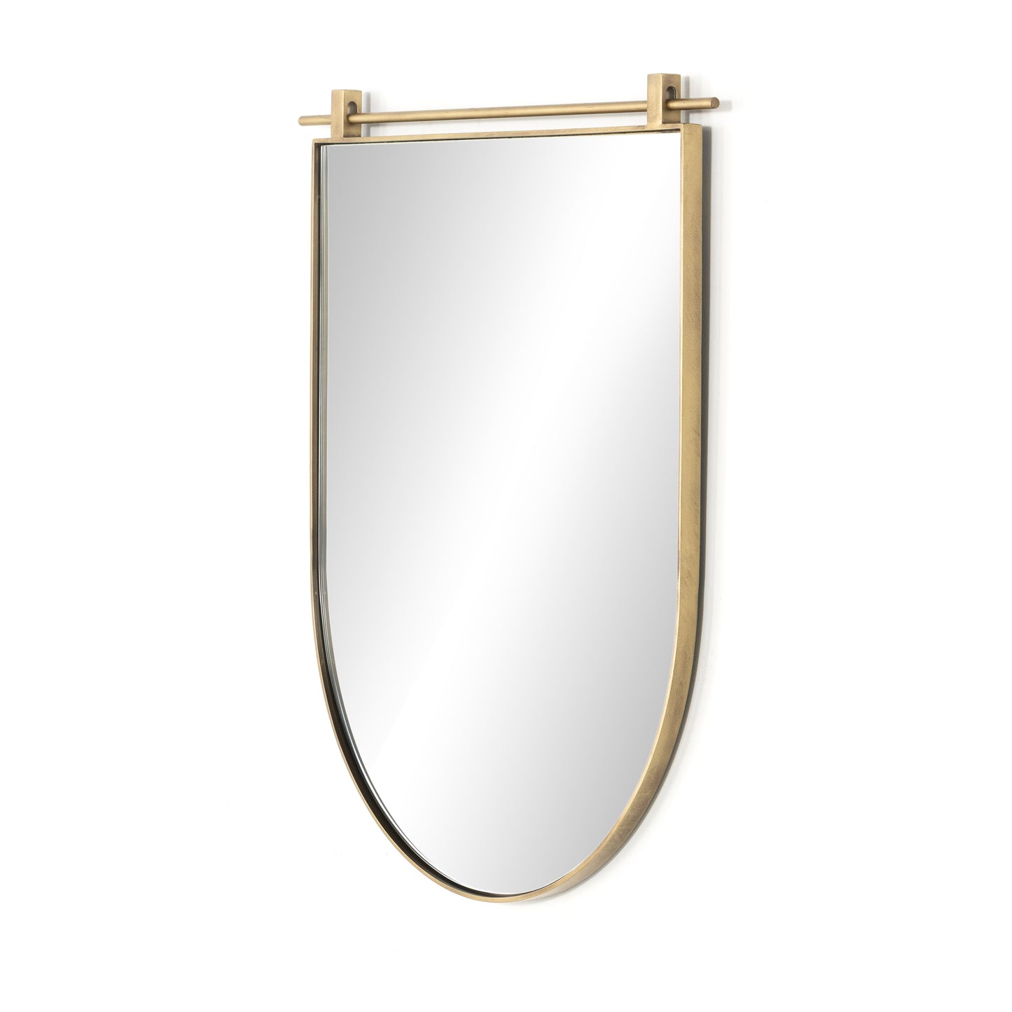 Gold bottom arch mirror