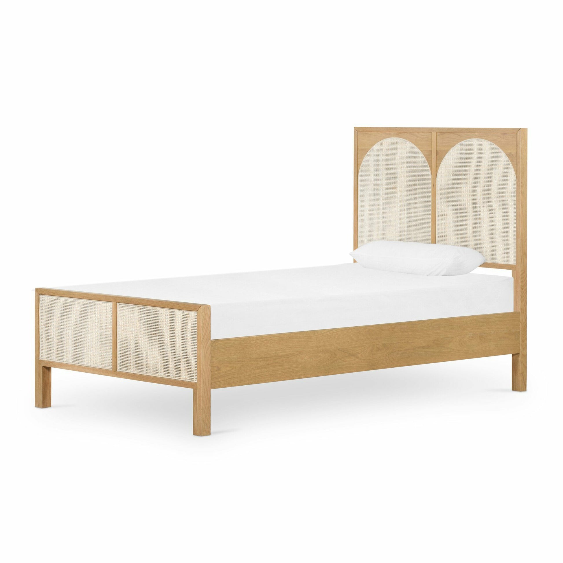Zaltana Twin Bed Angle View woven arches