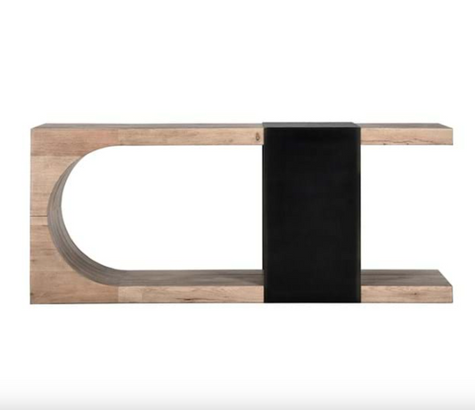 unique console table wood iron